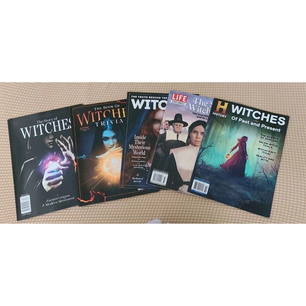 LOT OF 5 Halloween Witches Haunted Houses Ghost Supernatural Magazines NEW